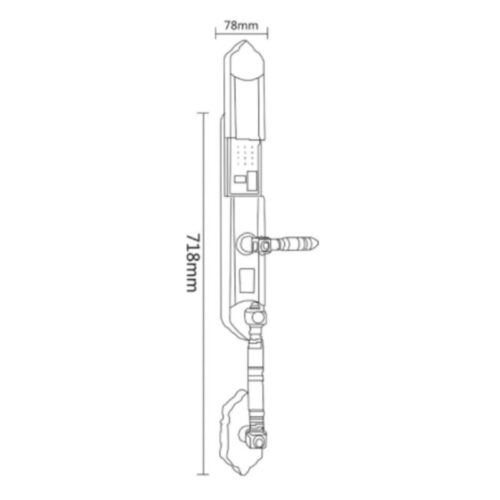 Khóa điện tử Hyundai HY-SLC8820 GOLD 4 Kích thước khóa điện tử Hyundai HY-SLC8820 GOLD