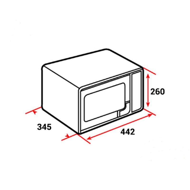 Kích thước lò vi sóng Bosch FEL023MS2 độc lập Kích thước lò vi sóng Bosch FEL023MS2 độc lập