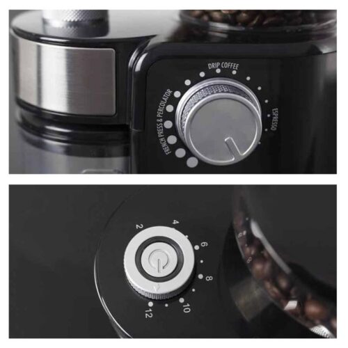 Máy xay cafe tự động Caso Barista Crema 1833 3 Nút điều khiển máy xay cafe tự động Caso Barista Crema 1833
