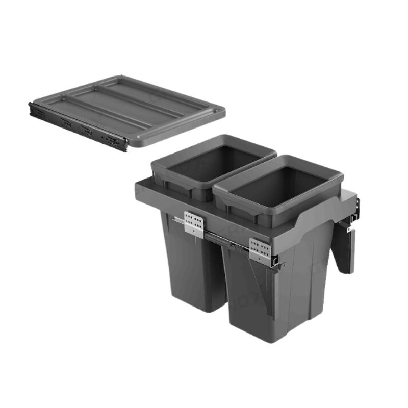 Thùng rác đôi cánh kéo âm tủ GrandX XW.D30 Thùng rác đôi cánh kéo âm tủ GrandX XW.D30