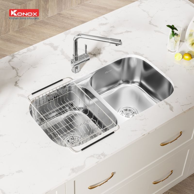 Ảnh chậu rửa bát Konox KN8246DUA Ảnh chậu rửa bát Konox KN8246DUA