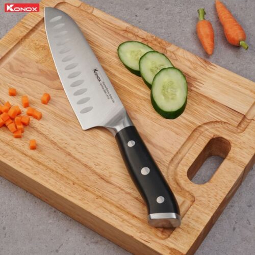Dao đa năng thép Đức Konox Emmitt Series 7″ Santoku 4 Ảnh dao đa năng thép Đức Konox Emmitt Series 7″ Santoku