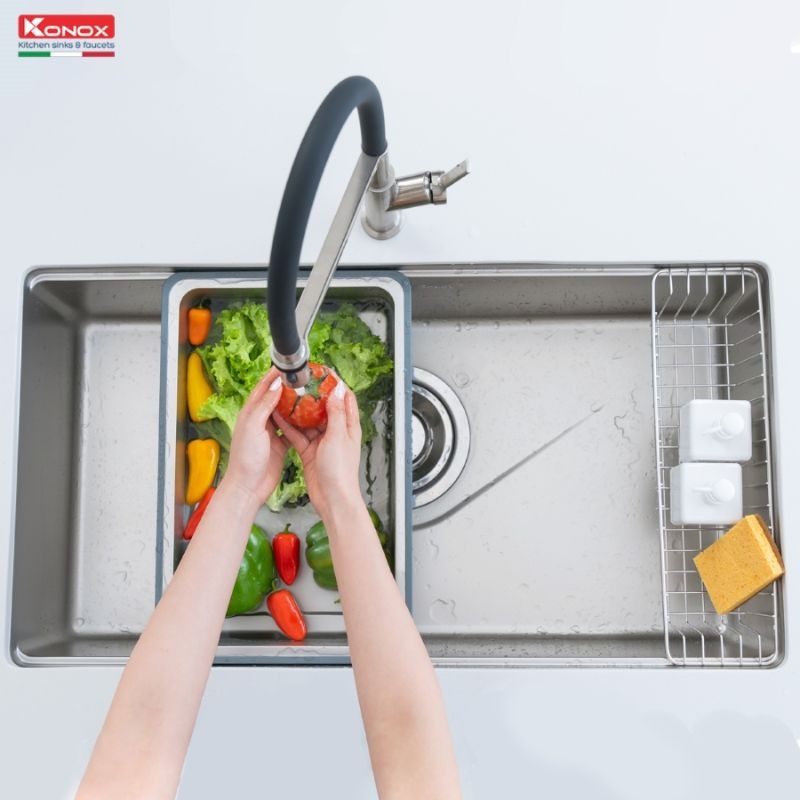 Ảnh thực tế chậu rửa mini Konox CD TariR16 Ảnh thực tế chậu rửa mini Konox CD TariR16