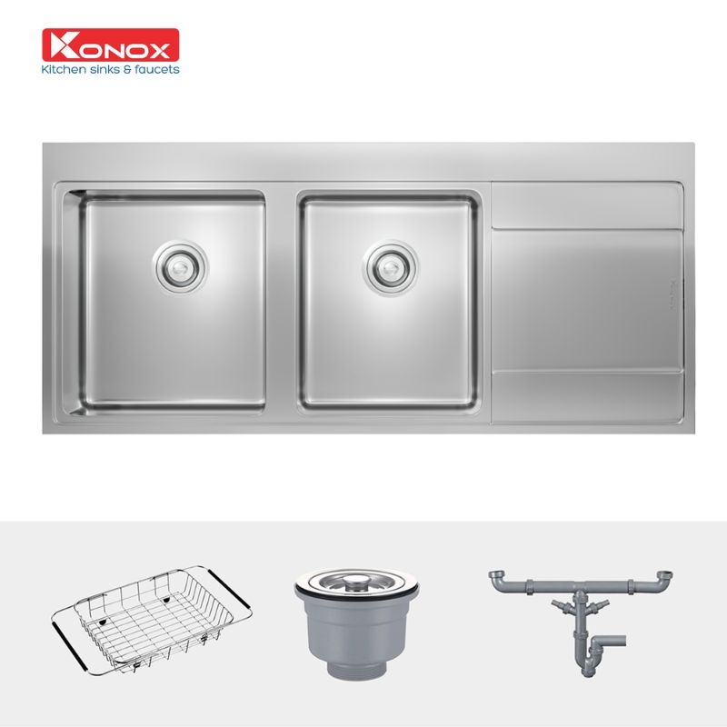 Chi tiết chậu rửa bát Konox Unico 11652 Chi tiết chậu rửa bát Konox Unico 11652