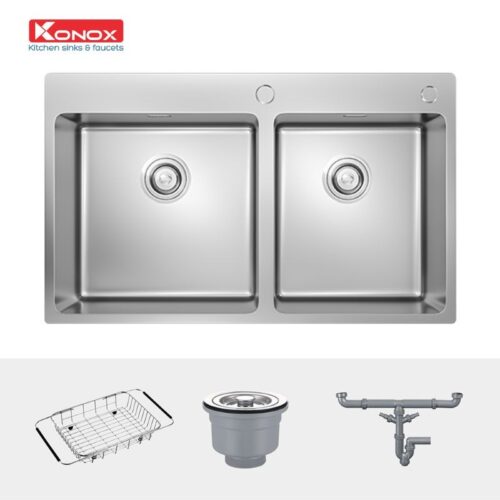 Chậu rửa bát Konox Unico 8250 4 Chi tiết chậu rửa bát Konox Unico 8250