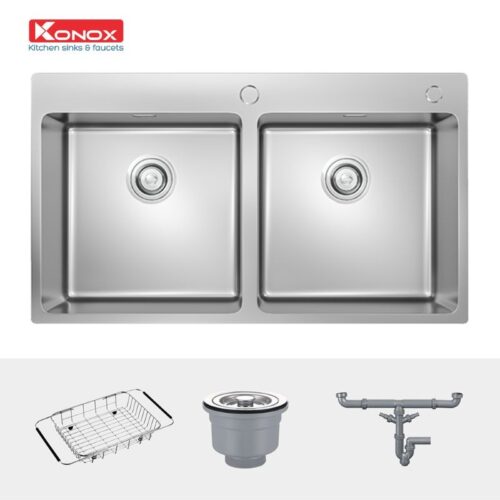 Chậu rửa bát Konox Unico 8850 4 Chi tiết chậu rửa bát Konox Unico 8850