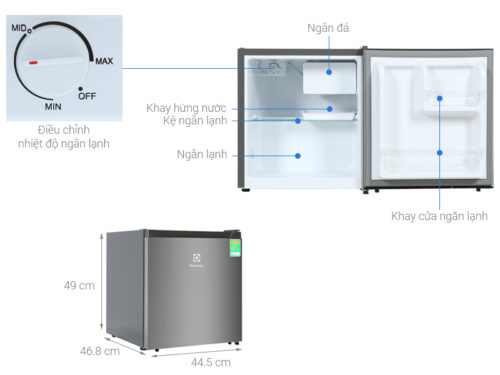 Tủ lạnh mini Electrolux 45 lít EUM0500AD-VN 8 EUM0500AD VN 6