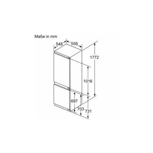 Tủ lạnh 2 cánh side by side 260 lít Bosch KIN86ADD0 4 Kich thuoc tu lanh tu lanh 2 canh side by side 260 lit bosch kin86add0 0