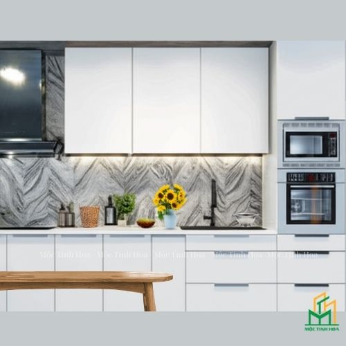 Ảnh mẫu tủ bếp Inox cánh Acrylic CA02 - Tủ bếp chữ I, hiện đại-2 Ảnh mẫu tủ bếp Inox cánh Acrylic CA02 - Tủ bếp chữ I, hiện đại-2