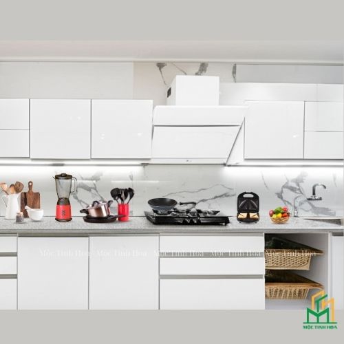 Ảnh mẫu tủ bếp Inox cánh Acrylic CA02 - Tủ bếp chữ I, hiện đại-3 Ảnh mẫu tủ bếp Inox cánh Acrylic CA02 - Tủ bếp chữ I, hiện đại-3