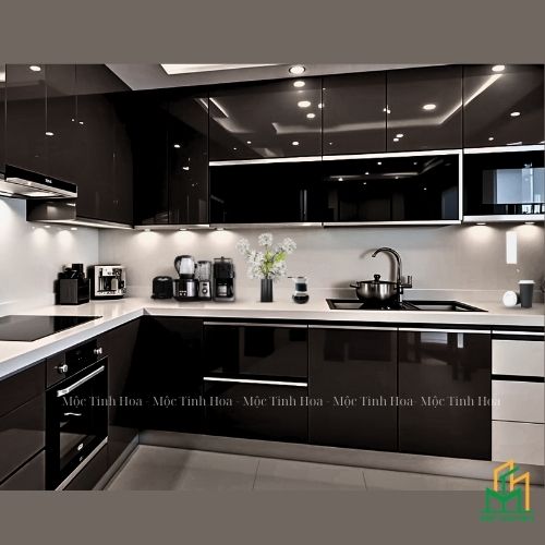 Ảnh mẫu tủ bếp Inox cánh Acrylic CA04 - Tủ bếp chữ L, hiện đại-1 Ảnh mẫu tủ bếp Inox cánh Acrylic CA04 - Tủ bếp chữ L, hiện đại-1