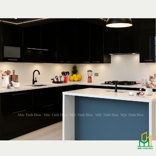 Ảnh mẫu tủ bếp Inox cánh Acrylic CA04 - Tủ bếp chữ L, hiện đại-2 Ảnh mẫu tủ bếp Inox cánh Acrylic CA04 - Tủ bếp chữ L, hiện đại-2