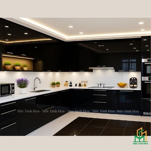 Ảnh mẫu tủ bếp Inox cánh Acrylic CA04 - Tủ bếp chữ L, hiện đại-5 Ảnh mẫu tủ bếp Inox cánh Acrylic CA04 - Tủ bếp chữ L, hiện đại-5