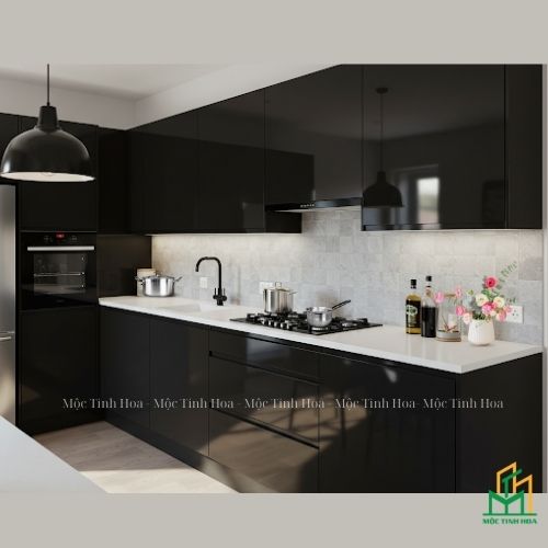 Ảnh mẫu tủ bếp Inox cánh Acrylic CA05 - Tủ bếp chữ I, hiện đại Ảnh mẫu tủ bếp Inox cánh Acrylic CA05 - Tủ bếp chữ I, hiện đại