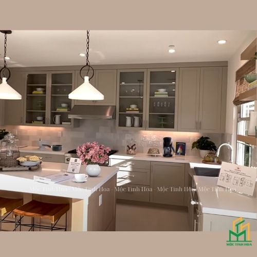 Ảnh mẫu tủ bếp Inox cánh kính cường lực CKCL10 - Tủ bếp chữ U, hiện đại-2 Ảnh mẫu tủ bếp Inox cánh kính cường lực CKCL10 - Tủ bếp chữ U, hiện đại-2