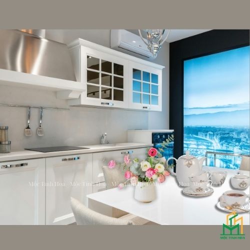 Ảnh mẫu tủ bếp Inox cánh kính cường lực CKCL13 - Tủ bếp chữ I, hiện đại-1 Ảnh mẫu tủ bếp Inox cánh kính cường lực CKCL13 - Tủ bếp chữ I, hiện đại-1