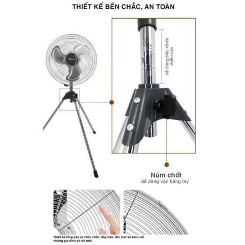 Quạt đứng công nghiệp Sowun SW-823 3 anh quat dung cong nghiep sowun sw823