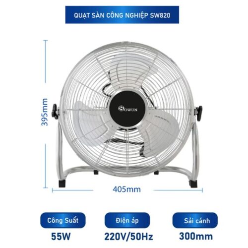 Quạt sàn công nghiệp Sowun SW820 3 anh quat san cong nghiep sowun sw820