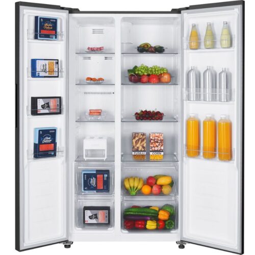Tủ lạnh 2 cánh side by side 442 lít Sharp SJ-SBX440V-SL 3 anh tu lanh 2 canh side by side 442 lit sharp sj sbx440v sl