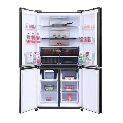 Tủ Lạnh 4 cánh Multi Doors Inverter 572 Lít Sharp SJ-FX640V-SL 3 anh tu lanh 4 canh multi doors inverter 572 lit sharp sj fx640v sl