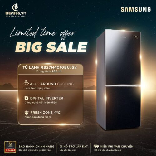 Tủ Lạnh 2 cánh Inverter 280 Lít Samsung RB27N4010BU/SV