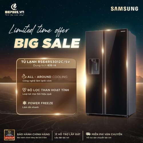 Tủ Lạnh 2 cánh side by side Inverter 635 Lít Samsung RS64R53012C/SV