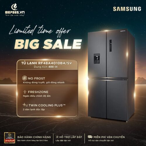 Tủ Lạnh 4 cánh Multi door 488 Lít Samsung RF48A4010B4/SV