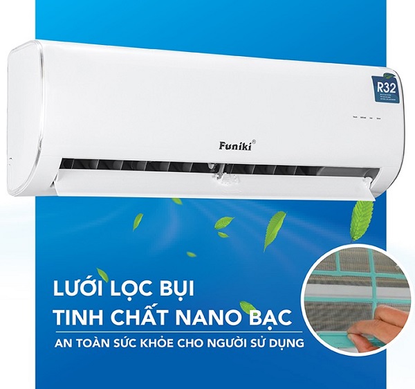 Điều hòa 2 chiều Funiki HSH12TMU 8 lưới lọc bụi tinh chấ nano của Điều hòa 2 chiều Funiki HSH12TMU