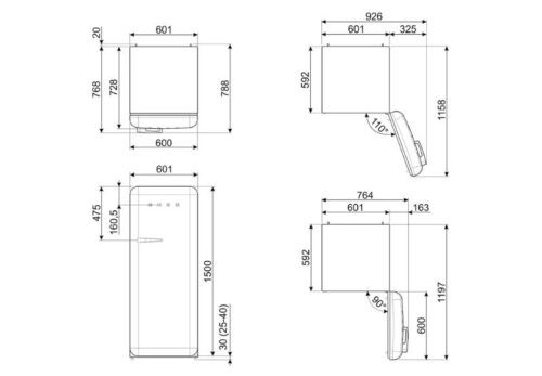 Tủ lạnh Hafele Smeg FAB28RDIT5 535.14.537 màu cờ Ý 5 hafele smeg fab28rdit5 535.14.537 mau co y 3