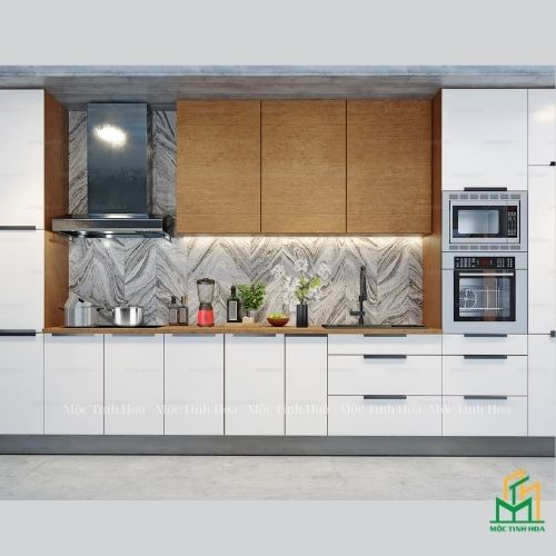 Hình ảnh mẫu tủ bếp Inox cánh Acrylic CA12 - Tủ bếp chữ I, hiện đại Hình ảnh mẫu tủ bếp Inox cánh Acrylic CA12 - Tủ bếp chữ I, hiện đại