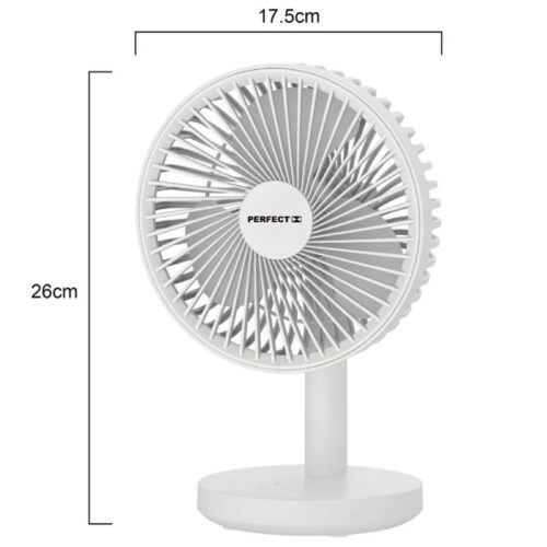 Quạt để bàn sạc tích điện Perfect PF-QB2170 5 kich thuoc quat de ban sac tich dien perfect pfqb2170