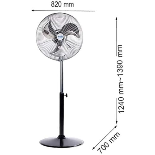 Quạt đứng Dasin KSM-1845 5 kich thuoc quat dung dasin ksm1845