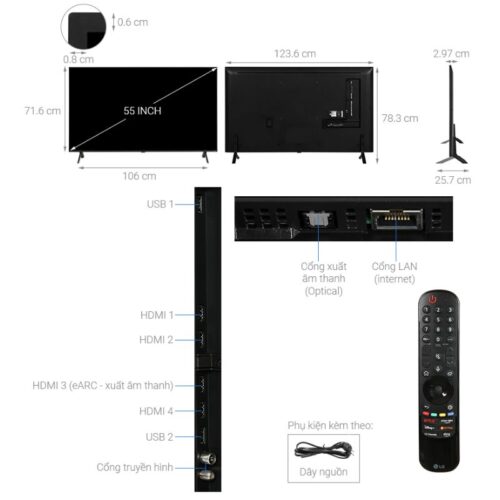 Smart Tivi QNED LG 4K 55 inch 55QNED80SRA 5 kich thuoc smart tivi qned lg 4k 55 inch 55qned80sra