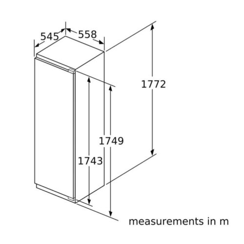 Tủ đông âm tủ Bosch GIN81ACE0 212 lít Series 6 2 kich thuoc tu dong am tu bosch gin81ace0 212 lit series 6