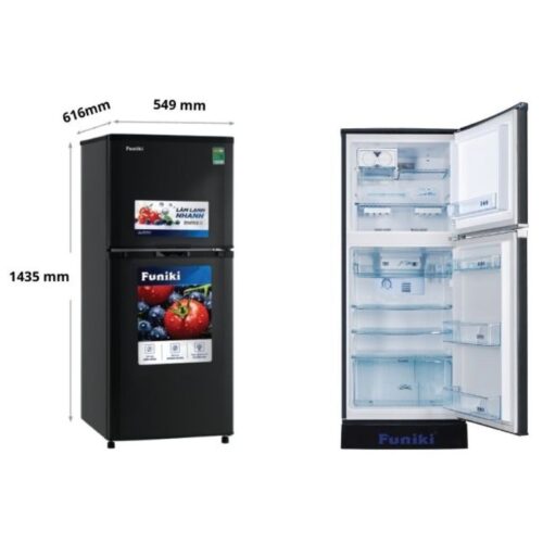 Tủ Lạnh 2 cánh 209 Lít Funiki HR T6209TDG 4 kich thuoc tu lanh 2 canh 209 lit funiki hr t6209tdg