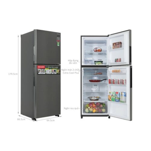 Tủ Lạnh 2 cánh Inverter 360 Lít Sharp SJ-XP382AE-DS 4 kich thuoc tu lanh 2 canh inverter 360 lit sharp sj xp382ae ds