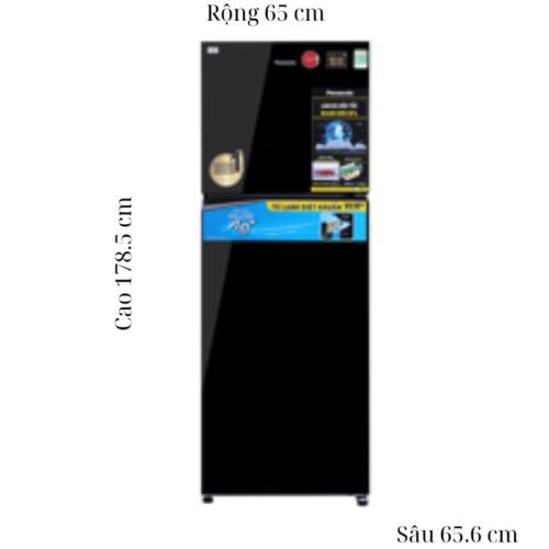Tủ Lạnh 2 cánh Inverter 366 Lít Panasonic NR-TL381VGMV 4 kich thuoc tu lanh 2 canh inverter 366 lit panasonic nr tl381vgmv