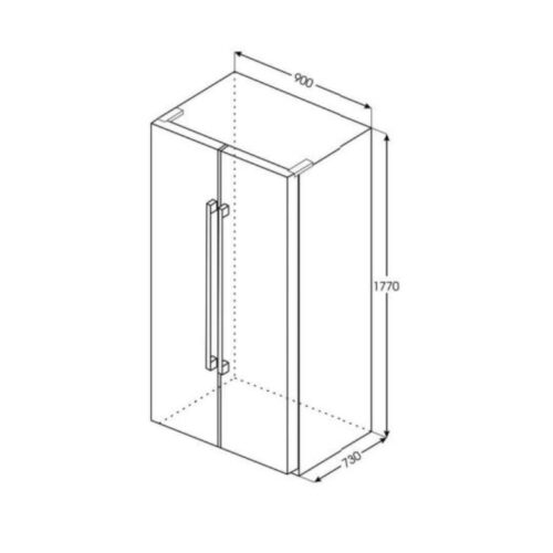 Tủ lạnh 2 cánh side by side 581 lít Brandt BFA1791NA 4 kich thuoc tu lanh 2 canh side by side 581 lit brandt bfa1791na