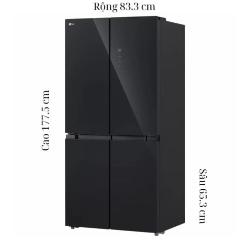 Tủ Lạnh 4 cánh Multi Door Inverter 474 Lít LG LFB47BLG 4 kich thuoc tu lanh 4 canh multi door inverter 474 lit lg lfb47blg