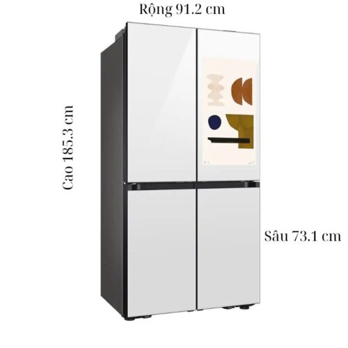 Tủ Lạnh 4 cánh Multi door Inverter 636 Lít Samsung RF65DB990012SV 6 kich thuoc tu lanh 4 canh multi door inverter 636 lit samsung rf65db990012sv