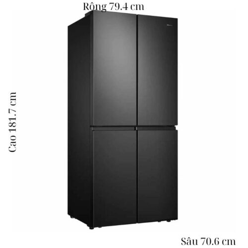 Tủ Lạnh 4 cánh Multi Doors Inverter 454 Lít Hisense HM51WF 4 kich thuoc tu lanh 4 canh multi doors inverter 454 lit hisense hm51wf
