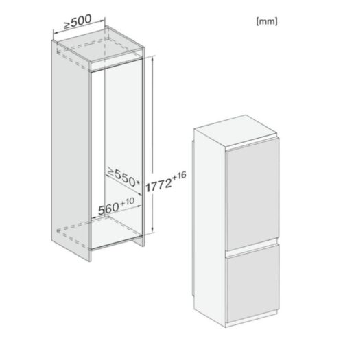Tủ lạnh Miele KFN 7733 F 3 kich thuoc tu lanh miele kfn 7733 f