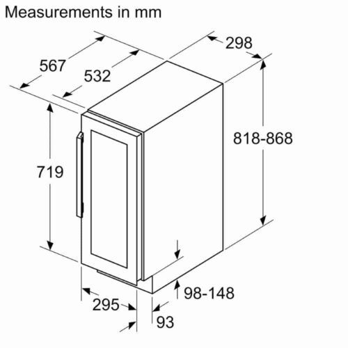 Tủ rượu Siemens KU20WVHF0 3 kich thuoc tu ruou siemens ku20wvhf0