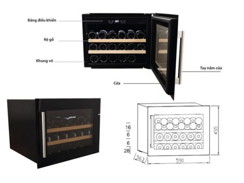 Tủ rượu vang Kocher KWEU-1012B 5 kocher kweu 1012b 2