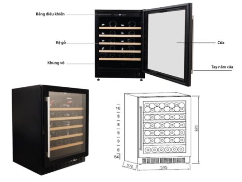 Tủ rượu vang Kocher KWEU-11126B 7 kocher kweu 11126b 4