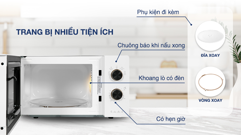 Lò vi sóng mini 20L Electrolux EMM20K22W 9 Trang bị nhiều tiện ích và phụ kiện khác