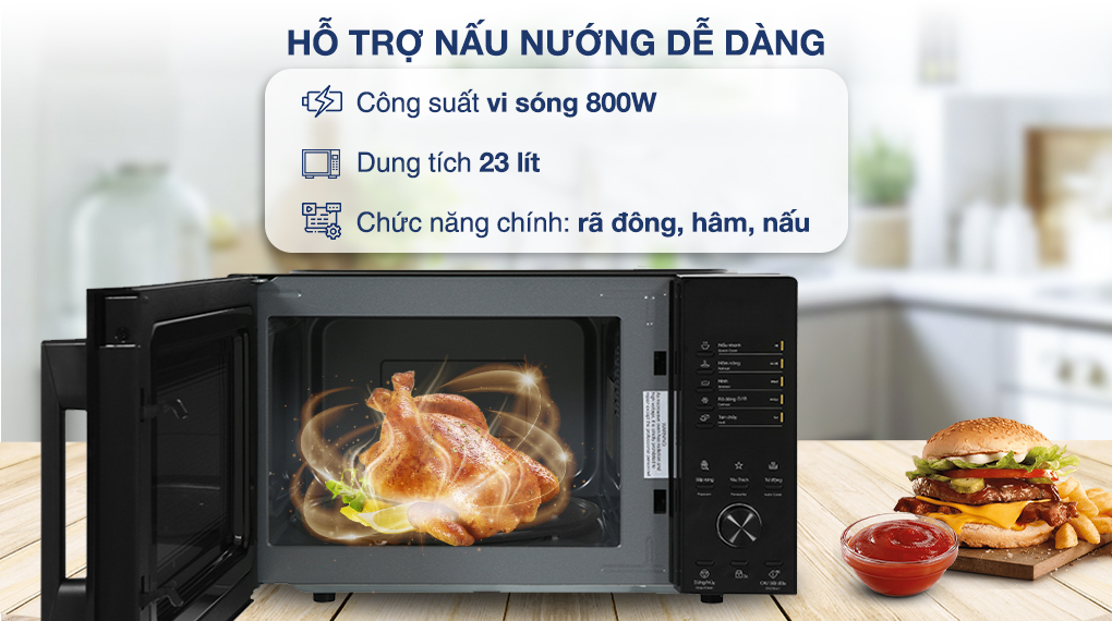 Lò vi sóng mini 23L Electrolux EMM23D22B 6 Lò vi sóng mini 23L