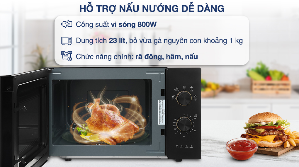 Lò vi sóng mini 23L Electrolux EMM23K22B 6 Lò vi sóng mini 23L EMM23K22B