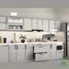 Mẫu tủ bếp Inox cánh kính cường lực CKCL13 - Tủ bếp chữ I, hiện đại 2 Mẫu tủ bếp Inox cánh kính cường lực CKCL13 - Tủ bếp chữ I, hiện đại
