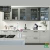 Mẫu tủ bếp Inox cánh kính cường lực CKCL15 - Tủ bếp chữ I, hiện đại 2 Mẫu tủ bếp Inox cánh kính cường lực CKCL15 - Tủ bếp chữ I, hiện đại